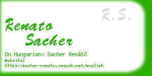 renato sacher business card